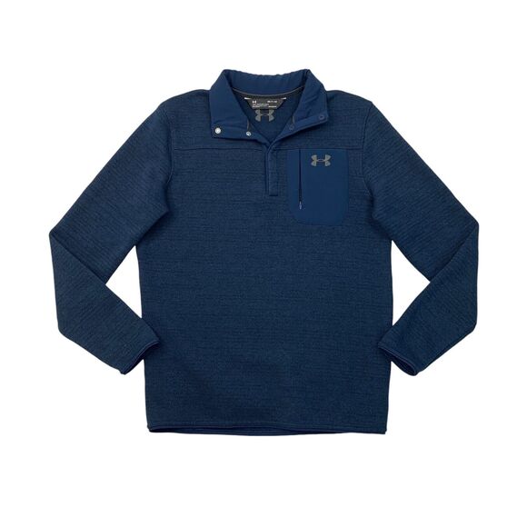 Under Armour Sweatshirt Mens S Small Specialist Henley Loose ColdGear Fleece - Picture 1 of 10